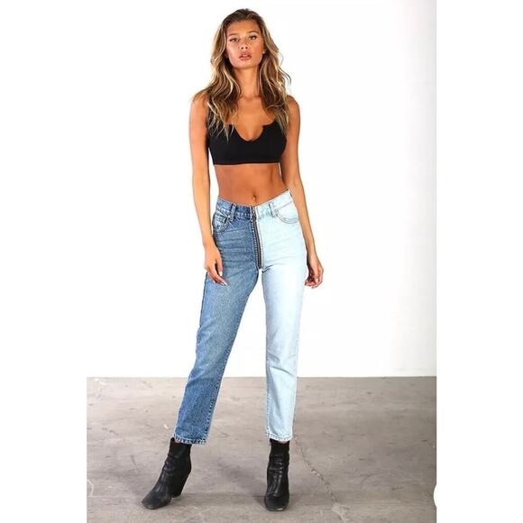REVICE Denim - Revice women’s Yin Yang crop two toned Tokyo Wash jeans size 30